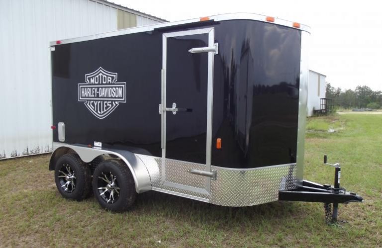 6 x 10 Tandem Custom Harley Davidson Trailer - Custom Trailers | Triple