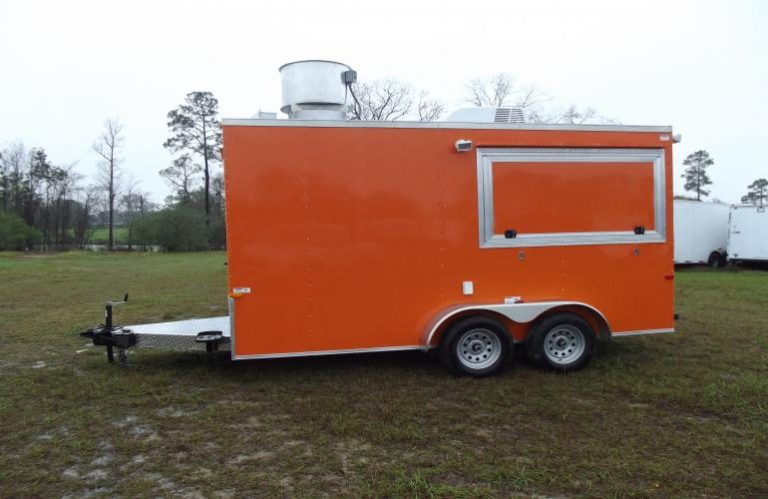 7x14 Concession Trailer with Hood Range - Custom Trailer | Triple A ...