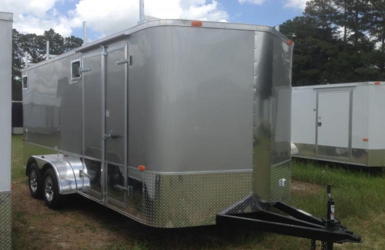 7x16 Job Site Trailer - Tandem Axle w/Ladder Racks | Triple A ...