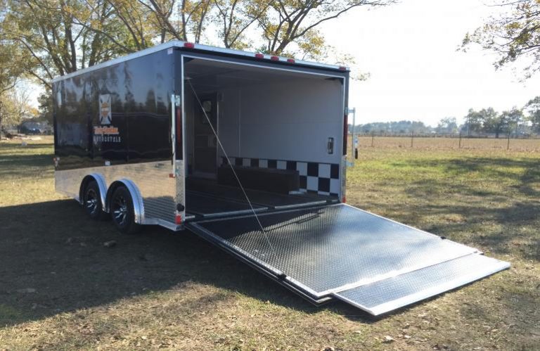 8.5x14 Tandem Axle Harley-Davidson Motorcycle Trailer - Enclosed Car ...