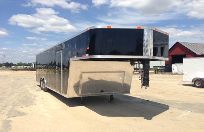 8.5x34 Tandem Axle - Heavy Duty Gooseneck Black03 -Triple A Trailers