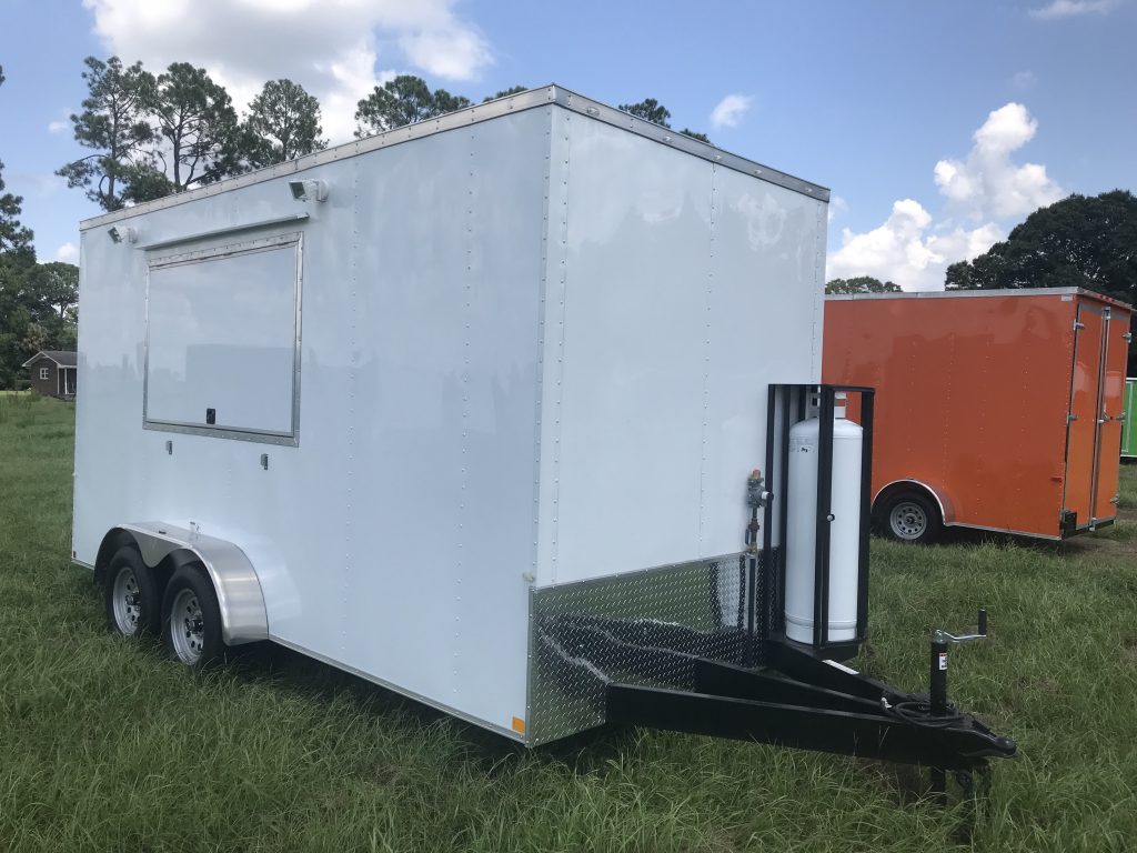 7x16 Tandem Axle Concession Trailer - Hood Range - Sinks - Propane Gas ...