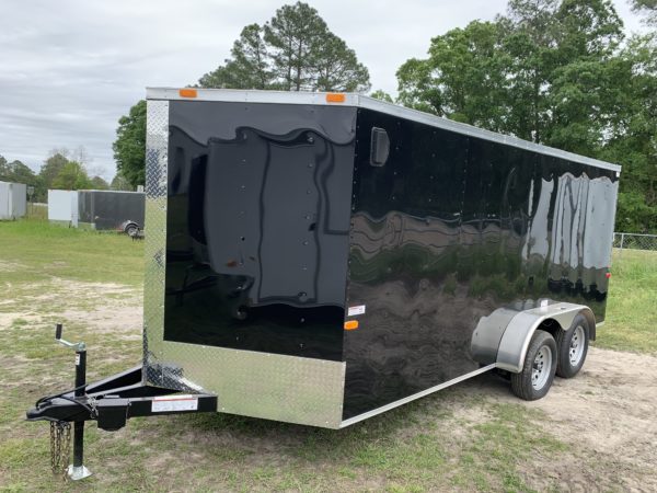 7x16 Black Tandem Axle Trailer