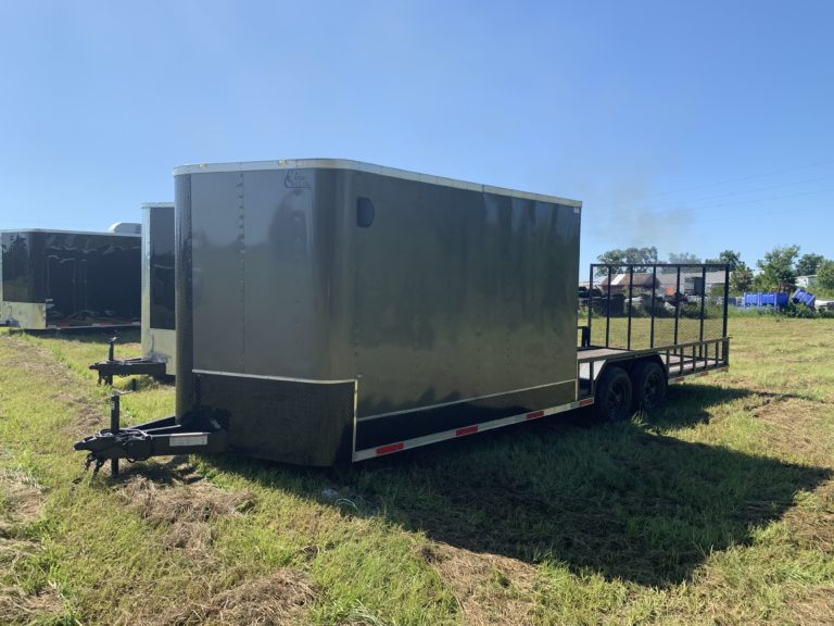 8.5 x 24 Tandem axle Hybrid Trailer - 10 Foot Enclosed - 14 Foot Open ...