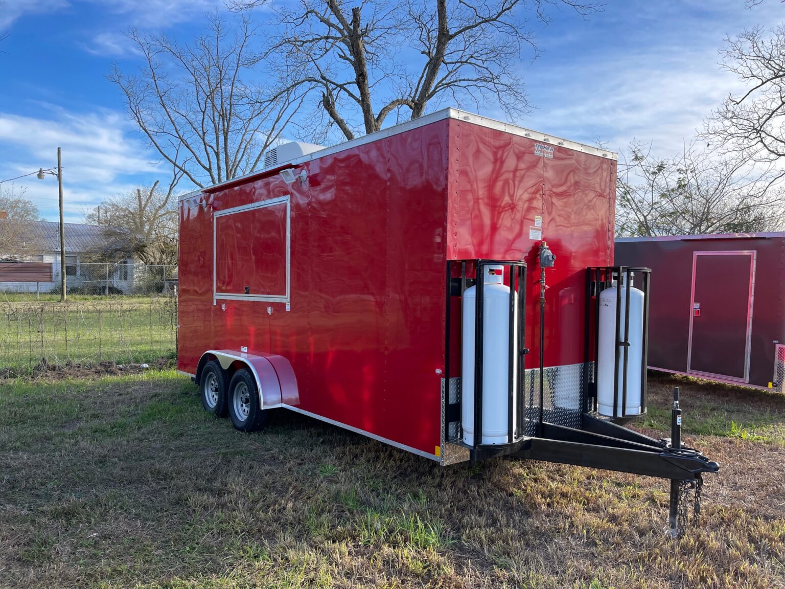 7×18 Tandem Axle Concession Trailer – 7′ Hood – Gas Lines – Sink ...